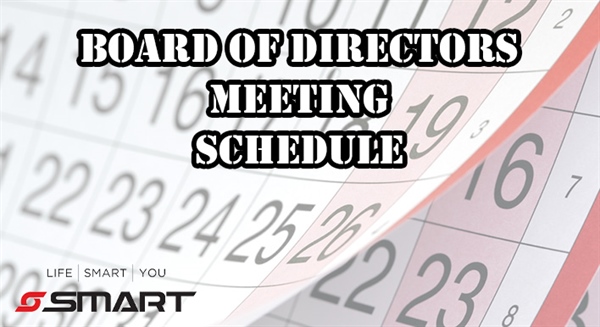 Schedule for Board of Directors Meetings