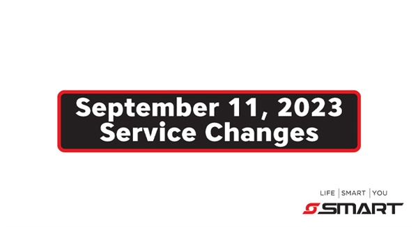 Service Change September 11th
