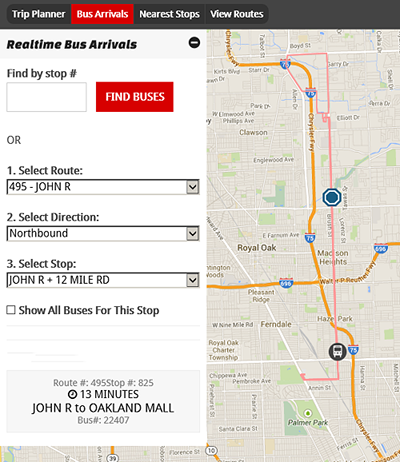 Smart Bus Route Map - United States Map States District